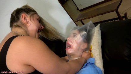 woman woman plastic bag suffocation